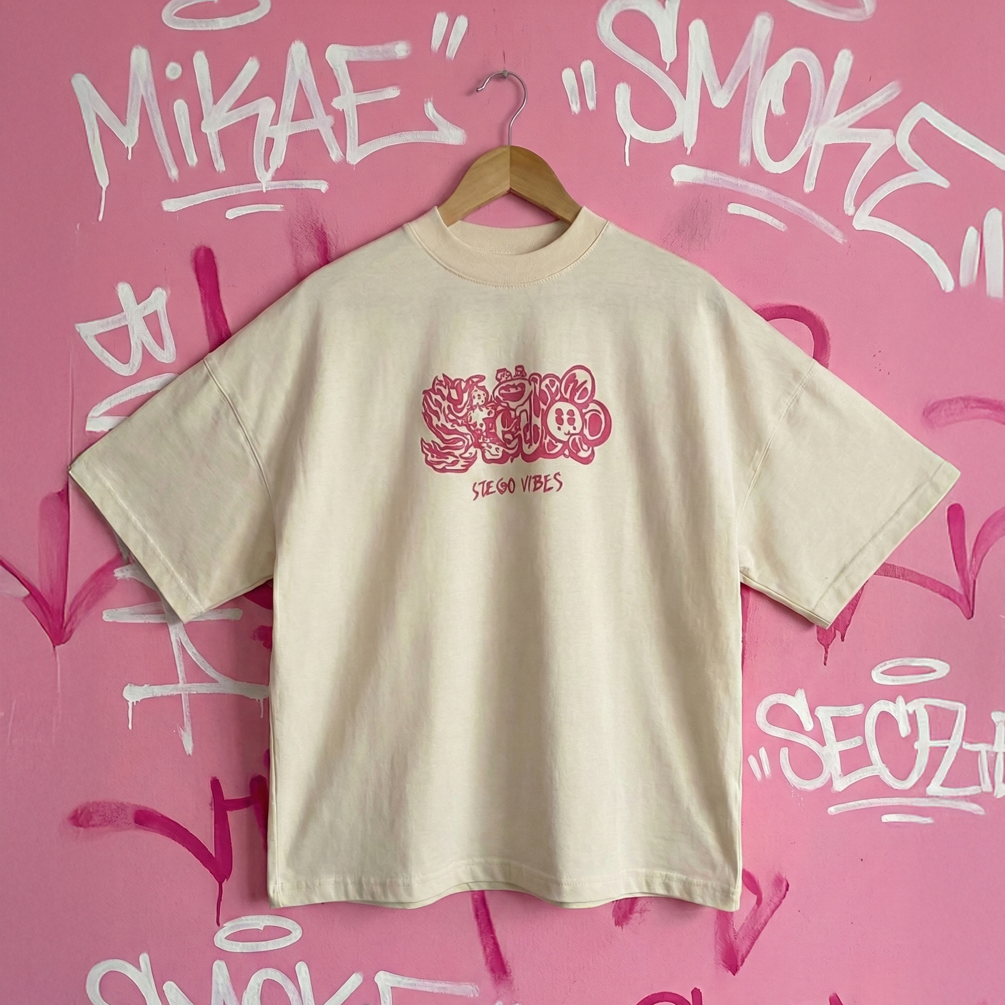 PINK BOXY TEE